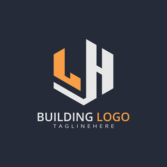 Modern Building Letter Logo Design – Real Estate Monogram Branding
