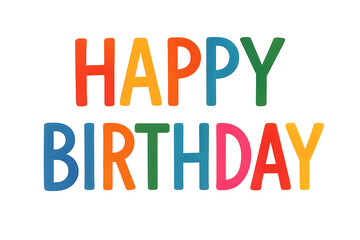 Birthday Text Celebration isolated on transparent background