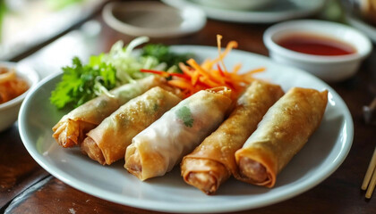 Vietnamese fried stuffed spring roll