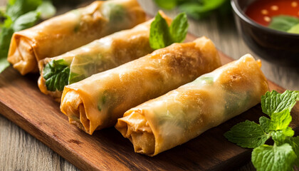 Vietnamese fried stuffed spring roll