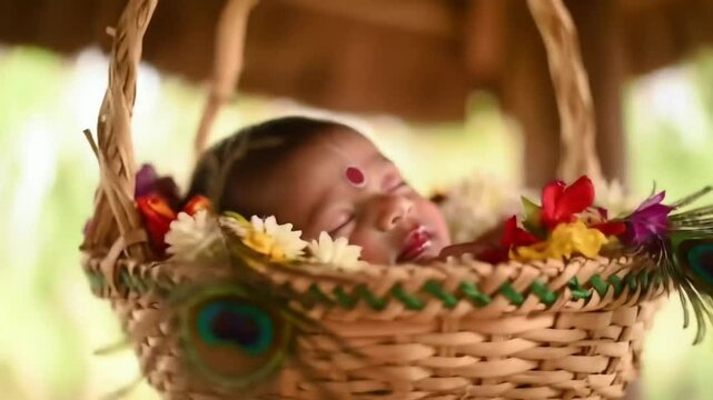 Little krishna in janmastami 