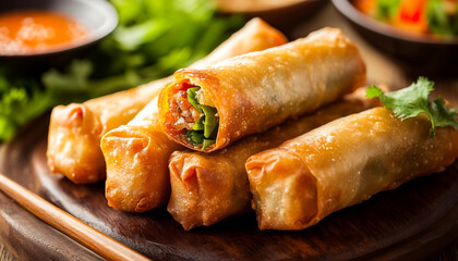 Vietnamese fried stuffed spring roll