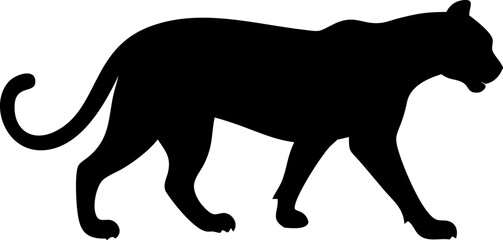 silhouettes of leopard or cheetah or phanter.eps