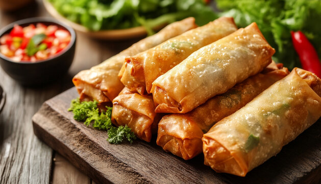 Vietnamese fried stuffed spring roll