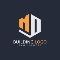 Modern Building Letter Logo Design – Real Estate Monogram Branding
