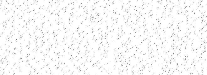 Black small scratches seamless texture. Repeated scattered little lines background. Repeating cuts pattern. Grunge random specks and sprinkles grain overlay. Abstract rain drops wallpaper. Vector