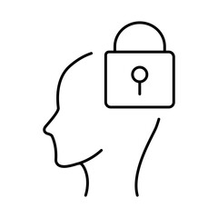 Thinking Brain Icon. Ideas, Intelligence, Ai, Knowledge, Learning, Neuron, Creativity, Inspiration, Brainstorm, Mindset Icons Editable Stroke Vector Illustration