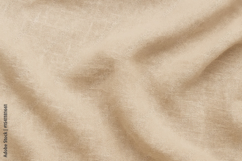 Poster soft beige linen texture fabric background for design and artistic use in creative projects