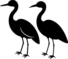 bird silhouettes  vector elements for design  .eps