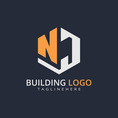 Modern Building Letter Logo Design – Real Estate Monogram Branding
