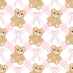 seamless background with teddy bears