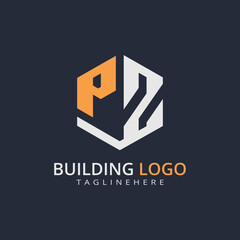 Modern Building Letter Logo Design – Real Estate Monogram Branding
