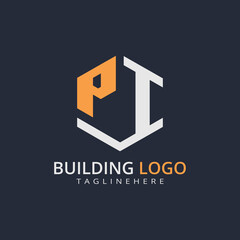 Modern Building Letter Logo Design – Real Estate Monogram Branding
