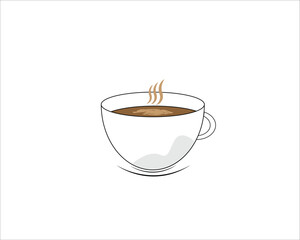 A cup of cappuccino with a creamy face
