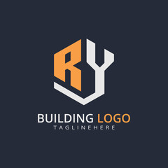 Modern Building Letter Logo Design – Real Estate Monogram Branding
