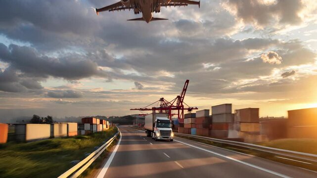 World transportation supply chain and business connections. Concept of international cargo ship trade and international shipping companies - Powered by Adobe