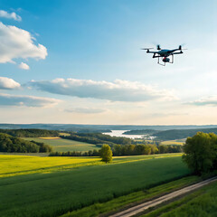 Fototapeta premium Drone Aerial Photography Capturing Stunning Landscapes from Above