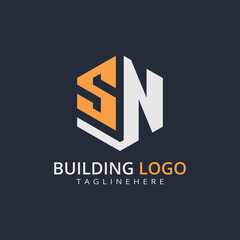 Modern Building Letter Logo Design – Real Estate Monogram Branding
