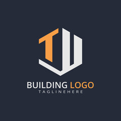 Modern Building Letter Logo Design &ndash; Real Estate Monogram Branding
