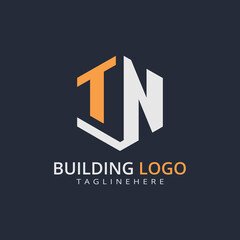 Modern Building Letter Logo Design &ndash; Real Estate Monogram Branding
