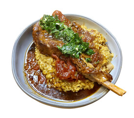 osso bucco safron risotta gremolta