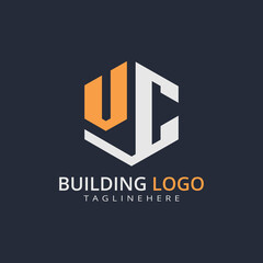 Modern Building Letter Logo Design – Real Estate Monogram Branding

