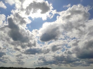 blue sky with clouds