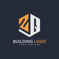 Modern Building Letter Logo Design – Real Estate Monogram Branding
