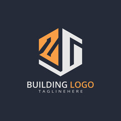 Modern Building Letter Logo Design – Real Estate Monogram Branding

