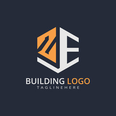 Modern Building Letter Logo Design – Real Estate Monogram Branding

