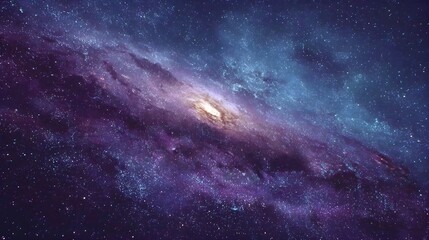 Fototapeta premium resplendent allure of a galaxy, with its vast expanse in boundless depths of space, encapsulates ethereal dance of swirling stars, interstellar vistas, and incomprehensible magnitude and intricacy 