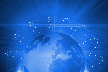 Fototapeta premium Digitally generated futuristic shiny globe