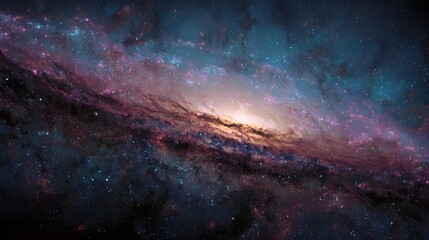 resplendent allure of a galaxy, with its vast expanse in boundless depths of space, encapsulates ethereal dance of swirling stars, interstellar vistas, and incomprehensible magnitude and intricacy 