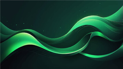 Abstract_green_background_with_flowing_light_wav
