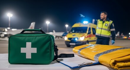 Airport Emergency First Aid Kit Paramedic Response Readiness