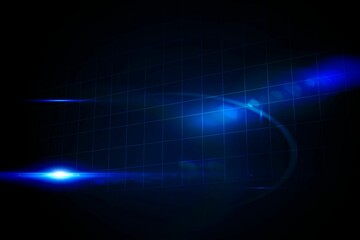 Glowing blue grid on black background