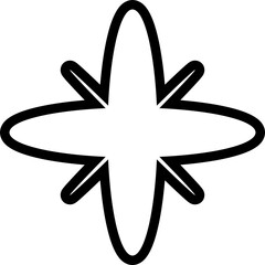 Star geometric shapes. Element bold line style