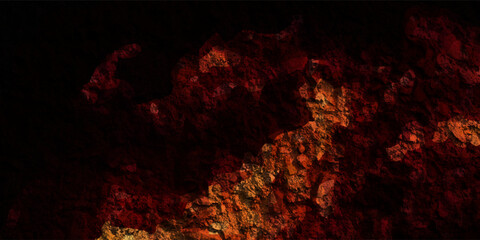 Lava Flows on active volcano aerial view
