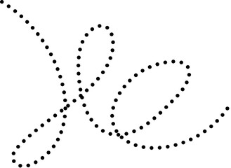 Spiral dotted lines symbol. Design element