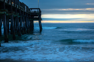 Gloomy sunrise at Sandbridge Beach