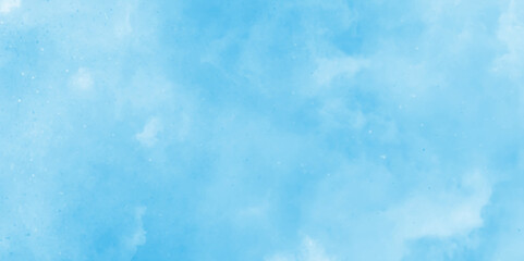 Bright blue cloudy sky vector illustration,  painted white clouds with pastel blue sky, watercolor illustration art marble painting abstract blue color texture, Hand painted abstract soft sky blue.
