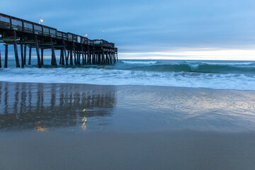 Gloomy sunrise at Sandbridge Beach
