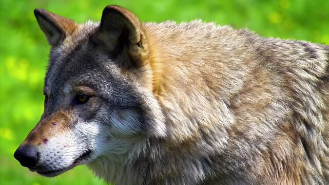 Majestic Wolf in its Natural Habitat A Captivating Portrait of Wild Beauty and Untamed Spirit