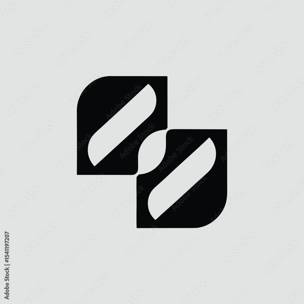 Poster modern abstract geometric logo design with transparency for branding and web use