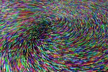 Multi colored illuminated optical fiber