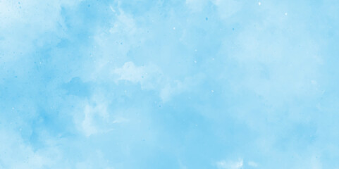 The summer heaven is colorful clearing day good weather and beautiful nature in the morning, Light sky blue shades watercolor background, blue watercolor abstract background, Stain artistic vector.