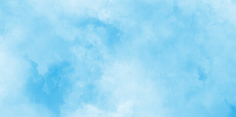 The summer heaven is colorful clearing day good weather and beautiful nature in the morning, Light sky blue shades watercolor background, blue watercolor abstract background, Stain artistic vector.