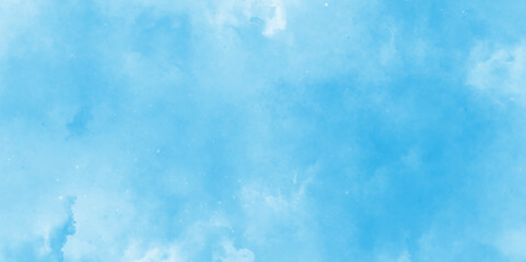 The summer heaven is colorful clearing day good weather and beautiful nature in the morning, Light sky blue shades watercolor background, blue watercolor abstract background, Stain artistic vector.