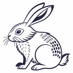 Vector Bunny with Dotted Eyes
