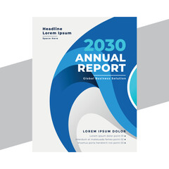annual report business brochure flyer clean design cover page layout template ready to print